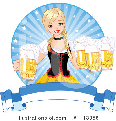 Beer Maiden Clipart #1113956 by Pushkin