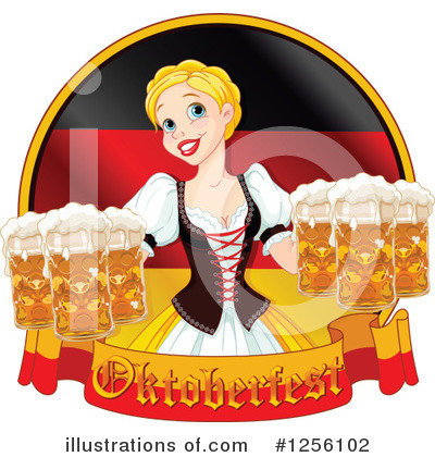Beer Maiden Clipart #1256102 by Pushkin