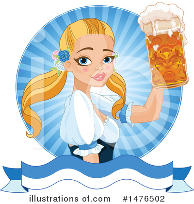 Beer Maiden Clipart #1476502 by Pushkin