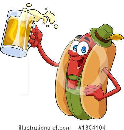 Hot Dog Clipart #1804104 by Hit Toon