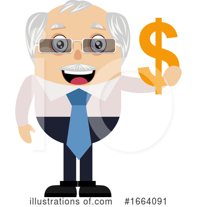 Royalty-Free (RF) Old Business Man Clipart Illustration by Morphart Creations - Stock Sample #1664091