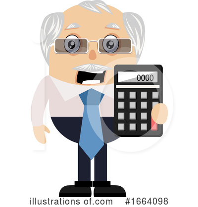 Royalty-Free (RF) Old Business Man Clipart Illustration by Morphart Creations - Stock Sample #1664098