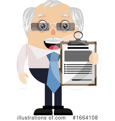 Royalty-Free (RF) Old Business Man Clipart Illustration by Morphart Creations - Stock Sample #1664108