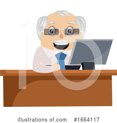 Royalty-Free (RF) Old Business Man Clipart Illustration by Morphart Creations - Stock Sample #1664117