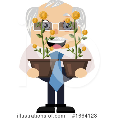 Royalty-Free (RF) Old Business Man Clipart Illustration by Morphart Creations - Stock Sample #1664123