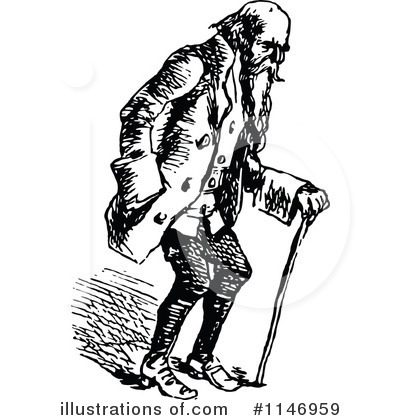 Royalty-Free (RF) Old Man Clipart Illustration by Prawny Vintage - Stock Sample #1146959