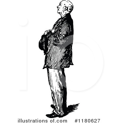 Royalty-Free (RF) Old Man Clipart Illustration by Prawny Vintage - Stock Sample #1180627
