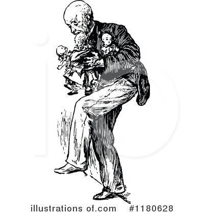 Royalty-Free (RF) Old Man Clipart Illustration by Prawny Vintage - Stock Sample #1180628