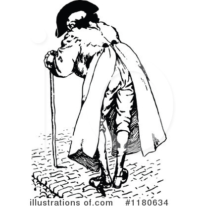 Royalty-Free (RF) Old Man Clipart Illustration by Prawny Vintage - Stock Sample #1180634