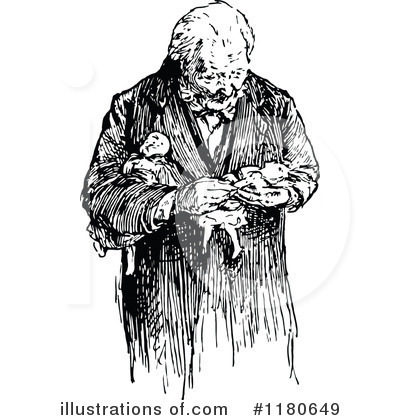 Royalty-Free (RF) Old Man Clipart Illustration by Prawny Vintage - Stock Sample #1180649