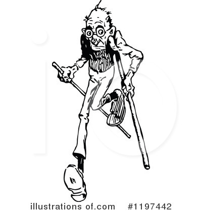 Royalty-Free (RF) Old Man Clipart Illustration by Prawny Vintage - Stock Sample #1197442