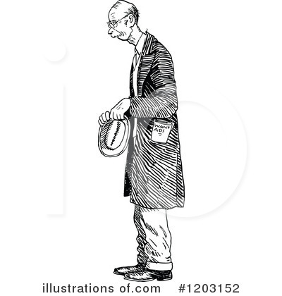 Royalty-Free (RF) Old Man Clipart Illustration by Prawny Vintage - Stock Sample #1203152