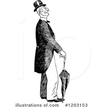 Royalty-Free (RF) Old Man Clipart Illustration by Prawny Vintage - Stock Sample #1203153