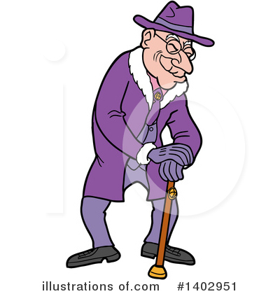 Royalty-Free (RF) Old Man Clipart Illustration by LaffToon - Stock Sample #1402951