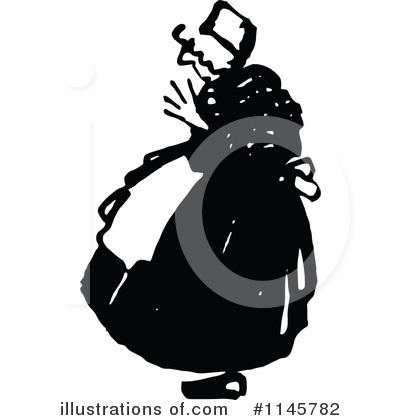 Royalty-Free (RF) Old Woman Clipart Illustration by Prawny Vintage - Stock Sample #1145782