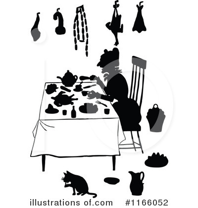 Royalty-Free (RF) Old Woman Clipart Illustration by Prawny Vintage - Stock Sample #1166052