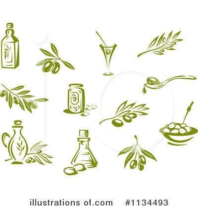 Royalty-Free (RF) Olive Clipart Illustration by Vector Tradition SM - Stock Sample #1134493