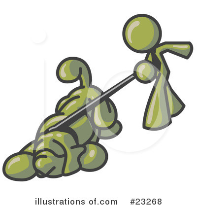 Royalty-Free (RF) Olive Green Collection Clipart Illustration by Leo Blanchette - Stock Sample #23268