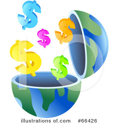 Royalty-Free (RF) Open Globe Clipart Illustration by Prawny - Stock Sample #66426