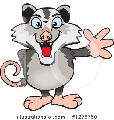 Royalty-Free (RF) Opossum Clipart Illustration by Dennis Holmes Designs - Stock Sample #1278750