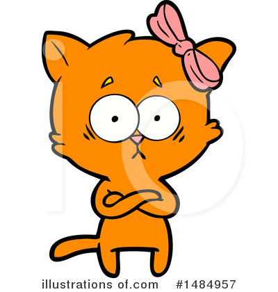 Royalty-Free (RF) Orange Cat Clipart Illustration by lineartestpilot - Stock Sample #1484957