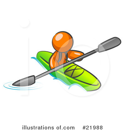 Kayaker Clipart #21988 by Leo Blanchette