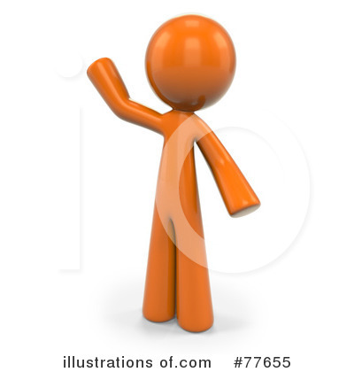 3d Orange Man Clipart #77655 by Leo Blanchette