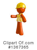 Orange Construction Worker Clipart #1367365 by Leo Blanchette