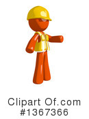 Orange Construction Worker Clipart #1367366 by Leo Blanchette