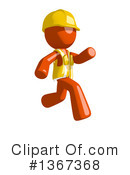 Orange Construction Worker Clipart #1367368 by Leo Blanchette