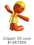 Orange Construction Worker Clipart #1367369 by Leo Blanchette