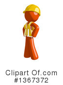 Orange Construction Worker Clipart #1367372 by Leo Blanchette