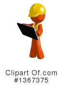 Orange Construction Worker Clipart #1367375 by Leo Blanchette