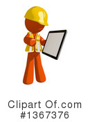 Orange Construction Worker Clipart #1367376 by Leo Blanchette