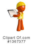 Orange Construction Worker Clipart #1367377 by Leo Blanchette