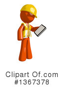 Orange Construction Worker Clipart #1367378 by Leo Blanchette