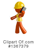 Orange Construction Worker Clipart #1367379 by Leo Blanchette