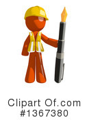 Orange Construction Worker Clipart #1367380 by Leo Blanchette