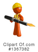 Orange Construction Worker Clipart #1367382 by Leo Blanchette