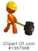 Orange Construction Worker Clipart #1367388 by Leo Blanchette