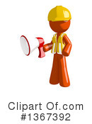 Orange Construction Worker Clipart #1367392 by Leo Blanchette