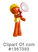 Orange Construction Worker Clipart #1367393 by Leo Blanchette