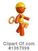 Orange Construction Worker Clipart #1367399 by Leo Blanchette
