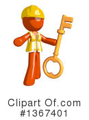 Orange Construction Worker Clipart #1367401 by Leo Blanchette