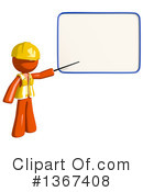 Orange Construction Worker Clipart #1367408 by Leo Blanchette