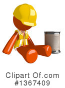 Orange Construction Worker Clipart #1367409 by Leo Blanchette