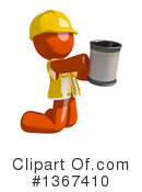 Orange Construction Worker Clipart #1367410 by Leo Blanchette
