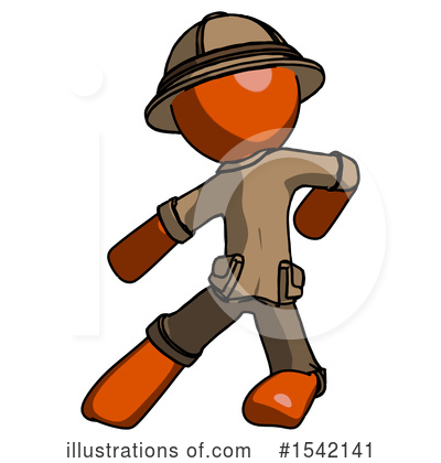 Royalty-Free (RF) Orange Design Mascot Clipart Illustration by Leo Blanchette - Stock Sample #1542141