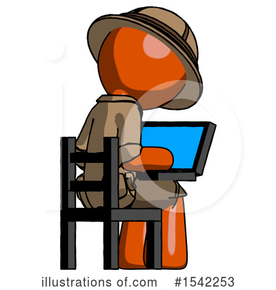 Royalty-Free (RF) Orange Design Mascot Clipart Illustration by Leo Blanchette - Stock Sample #1542253
