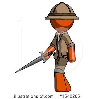 Royalty-Free (RF) Orange Design Mascot Clipart Illustration by Leo Blanchette - Stock Sample #1542265
